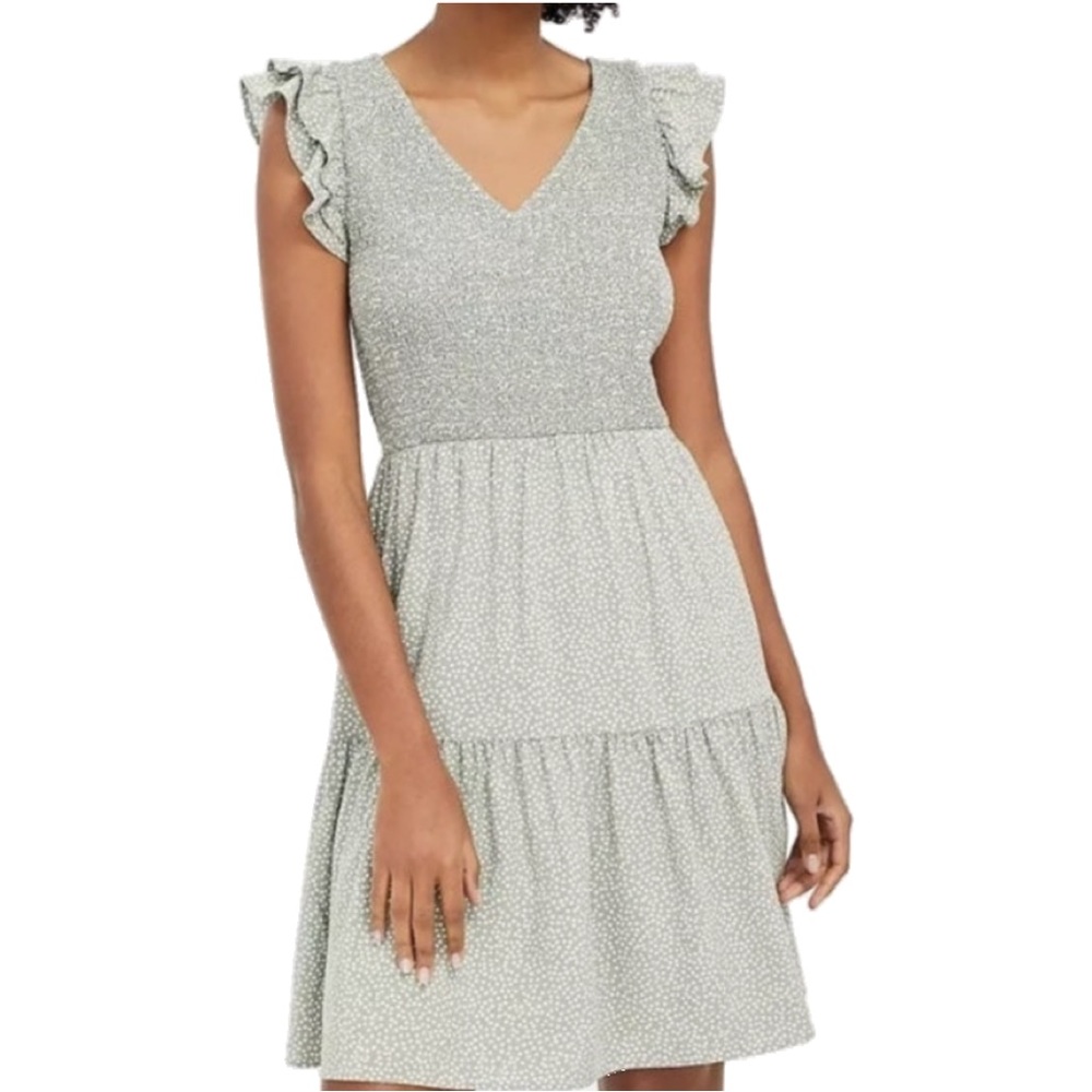 EUC LOFT Petite Smocked Tiered Dress XS